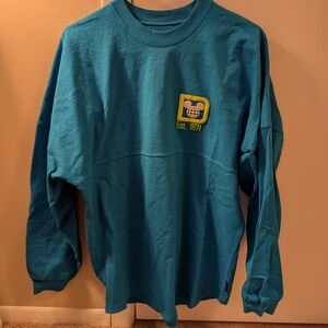 Disney World Spirit Jersey Teal And Lime Green Unisex Long Tshirt Small NWOT